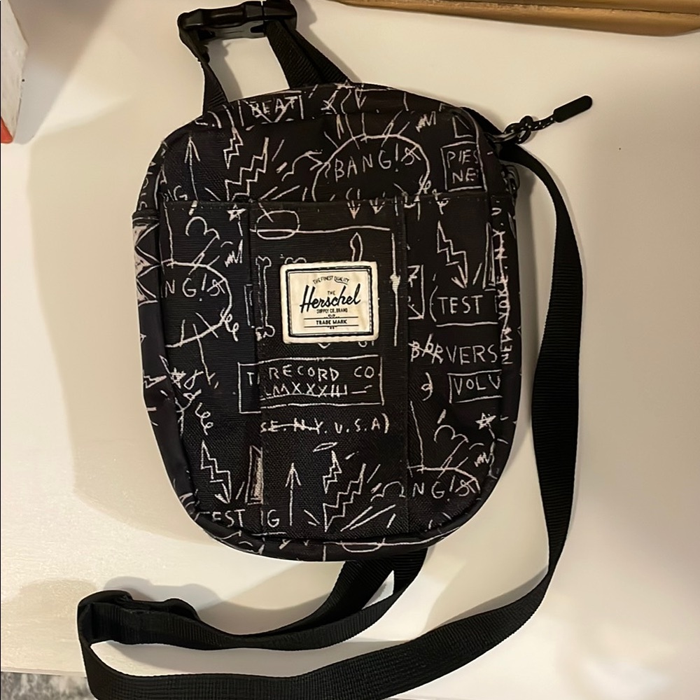 Herschel Supply Company x Basquiat Black and White Crossbody Bag